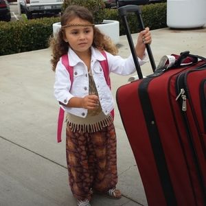 Little Girls Alexis sheer wide leg pants